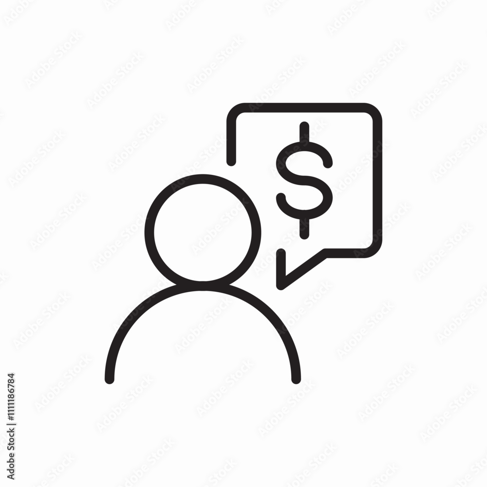financial manager icon sign vector financial manager icon sign vector