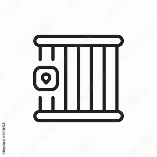 locked prison icon sign vector