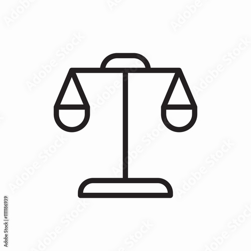 law scales icon sign vector