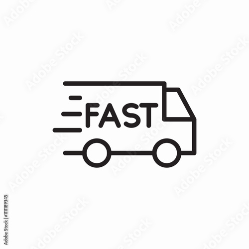 fast delivery icon sign vector