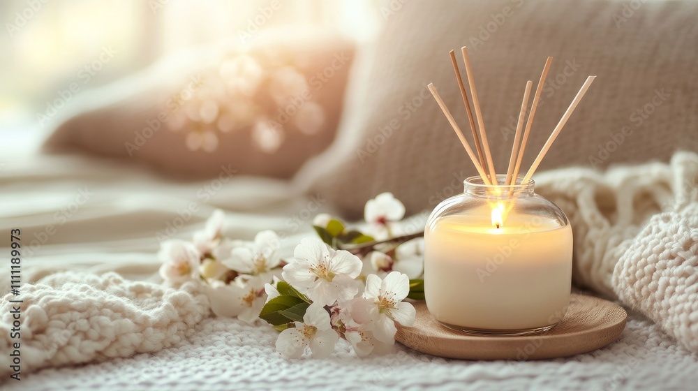 With knitting and the soothing aromas of candles and an aroma diffuser, you can create a warm and inviting home environment. To improve your spirits, inhale the crisp scent of spring blossoms, such ap With knitting and the soothing aromas of candles and an aroma diffuser, you can create a warm and inviting home environment. To improve your spirits, inhale the crisp scent of spring blossoms, such ap
