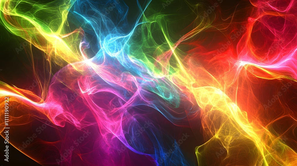 Obraz premium Patterns of light that appear explosively different