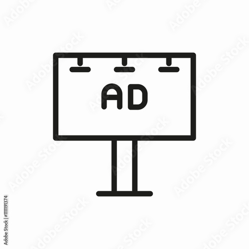 billboard advertising icon sign vector