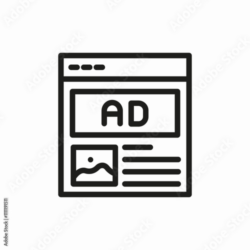 newspaper advertising icon sign vector