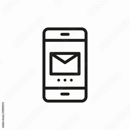 phone message icon sign vector