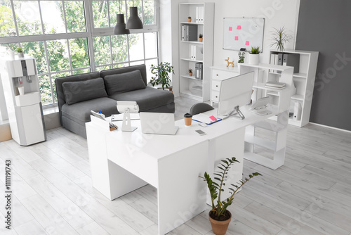 Modern home office interior...