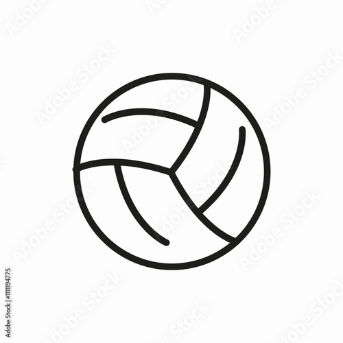 ball volleyball icon sign vector