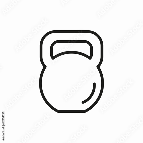 kettlebell weitghkg icon sign vector