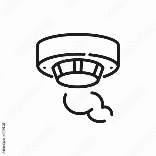 smoke gas detector icon sign vector