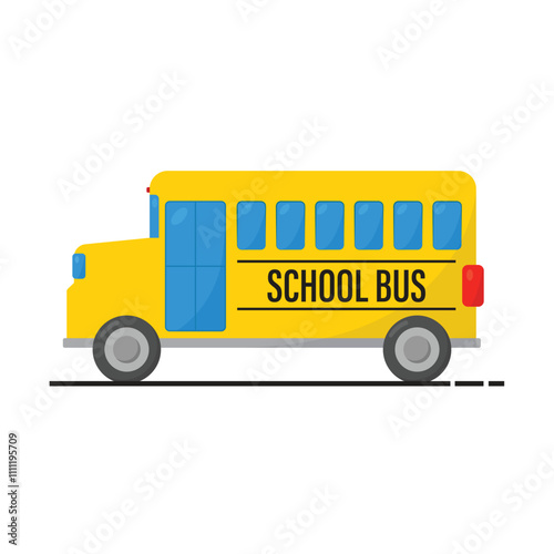 School Bus Icon Vector Design.