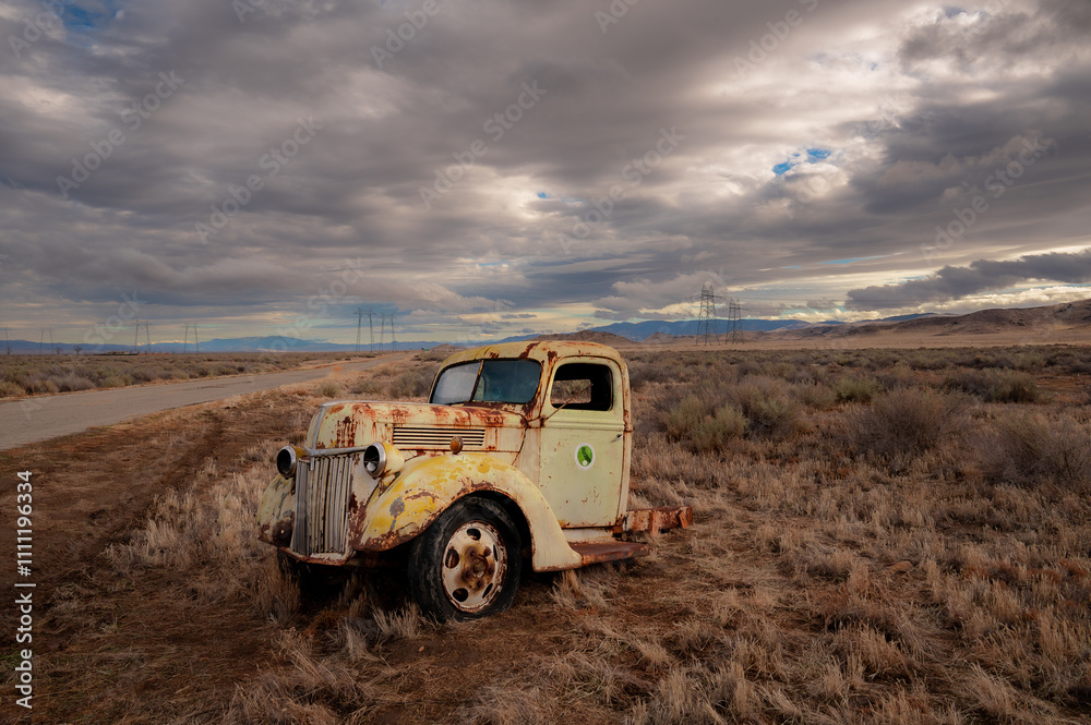 abandoned truck in the desert abandoned truck in the desert
