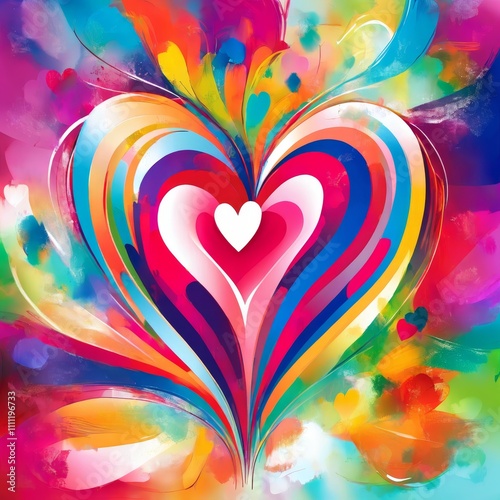 Vibrant apstraction of love