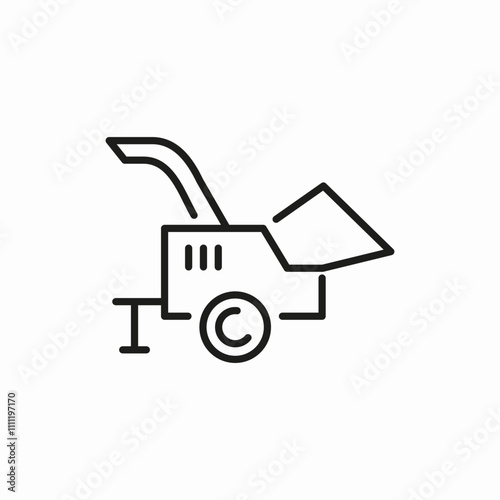 hay baling machine icon sign vector