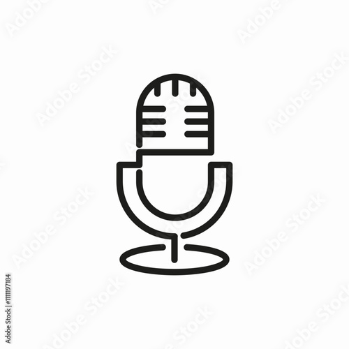 microphone mike icon sign vector
