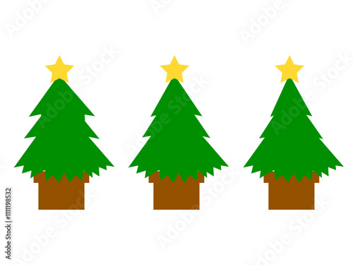 シンプルなクリスマスツリーセット：装飾なし
