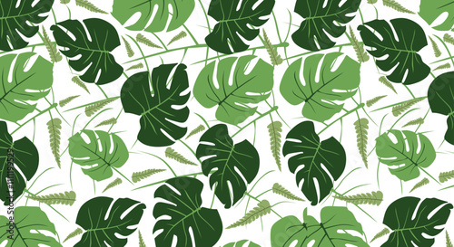 monstera leaf seamless pattern,abstract background