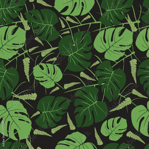 monstera leaf seamless pattern,abstract background