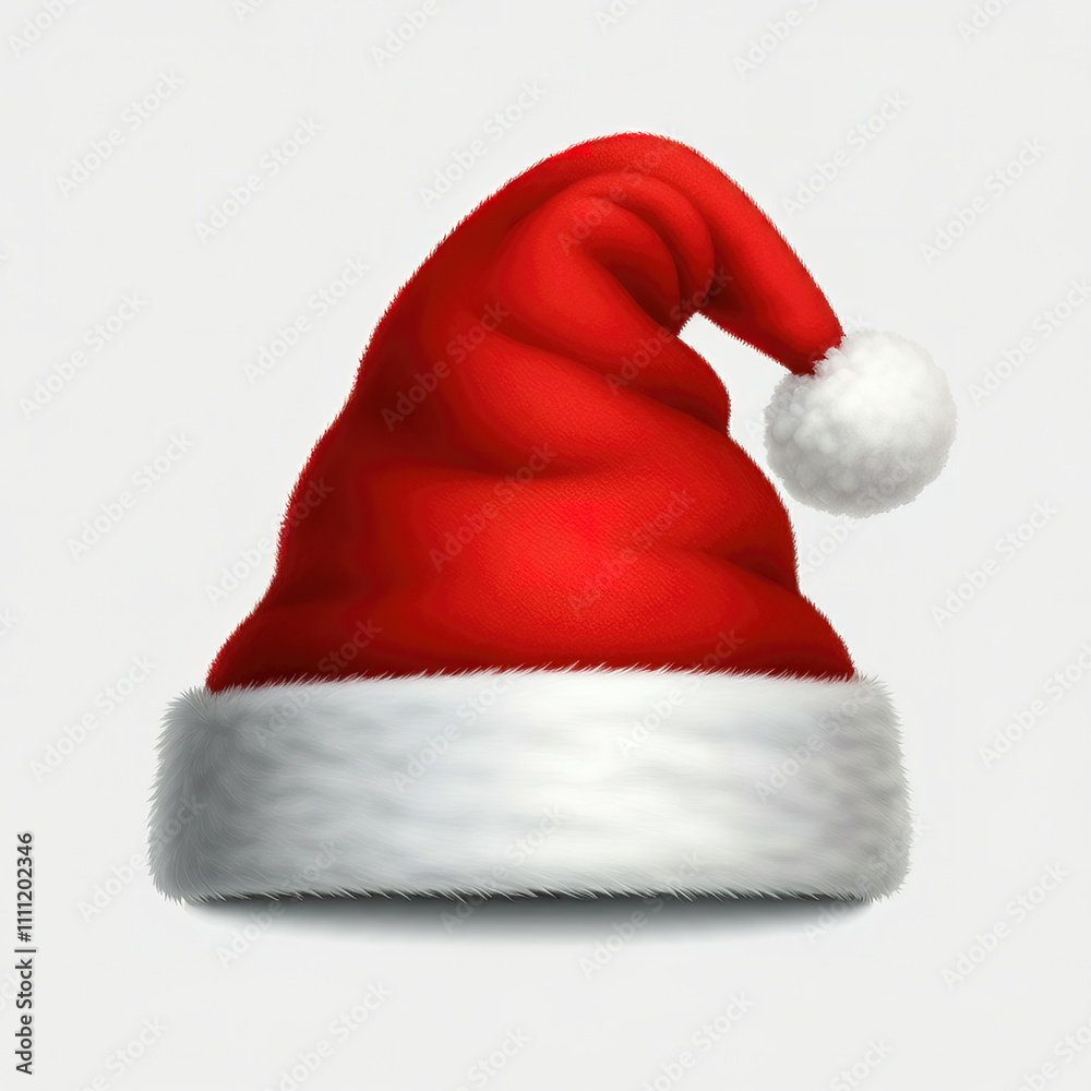 Christmas Santa hat. on white background. Christmas Santa hat. on white background.