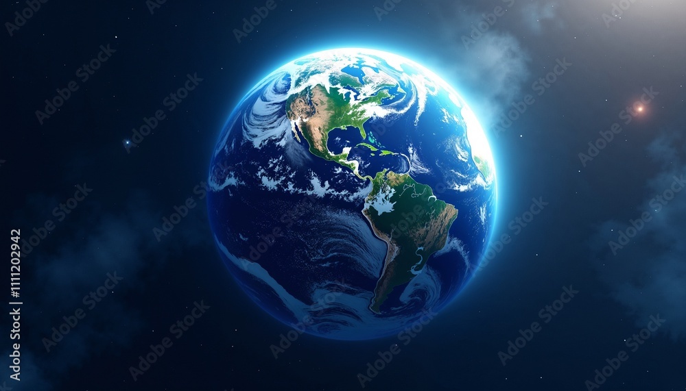 Stunning Earth view from space highlighting North and South America