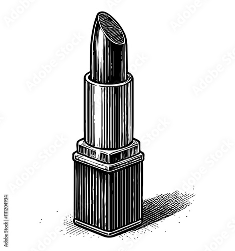 lipstick engraving black and white outline