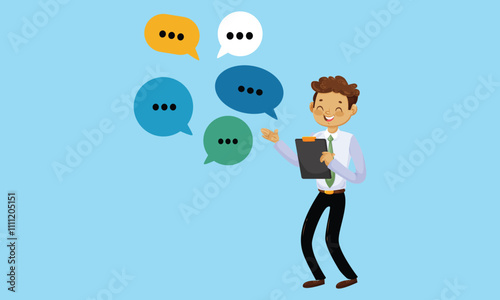Requirements gathering, client demand or customer opinion, summary or meeting conclusion, stakeholders use case, lecture or meeting note concept, businessman write client requirements from discussion.
