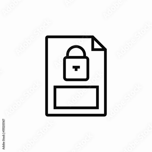 file lock icon sign vector