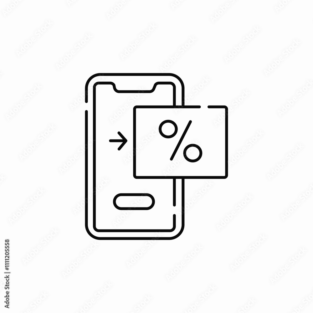phone discount card icon sign vector phone discount card icon sign vector