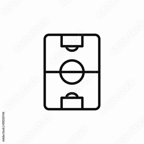 soccer field icon sign vector