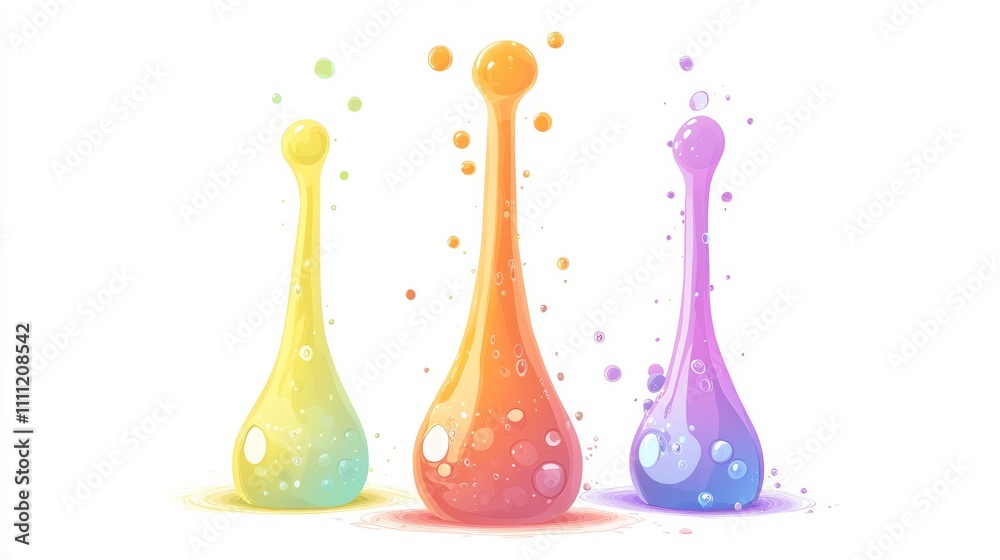 Floating colorful liquid-like blobs creating an abstract and dynamic composition.
Floating colorful liquid-like blobs creating an abstract and dynamic composition.