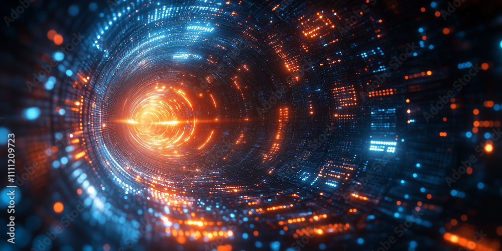 High-Speed Data Flow
Circular motion of glowing data points symbolizing fast communication and technological progress High-Speed Data Flow
Circular motion of glowing data points symbolizing fast communication and technological progress