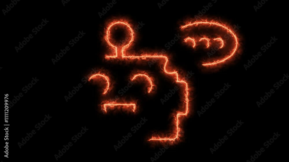 Chabot Icon Animation on Black Background. Futuristic digital Glowing neon line virtual assistant. Icon of technology, gear, circuit board, advance electronics. AI Robot Icon in 4k animation Chabot Icon Animation on Black Background. Futuristic digital Glowing neon line virtual assistant. Icon of technology, gear, circuit board, advance electronics. AI Robot Icon in 4k animation