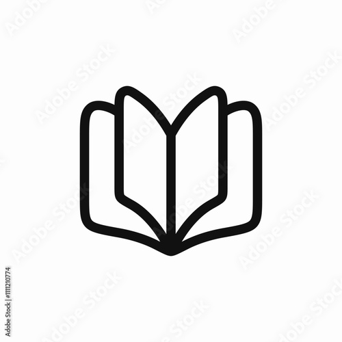 book pages icon sign vector
