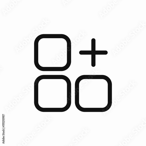 dashboard plus add icon sign vector