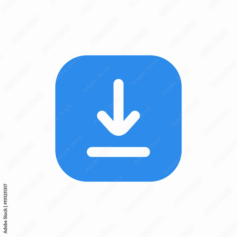 solid download button ui icon sign vector solid download button ui icon sign vector