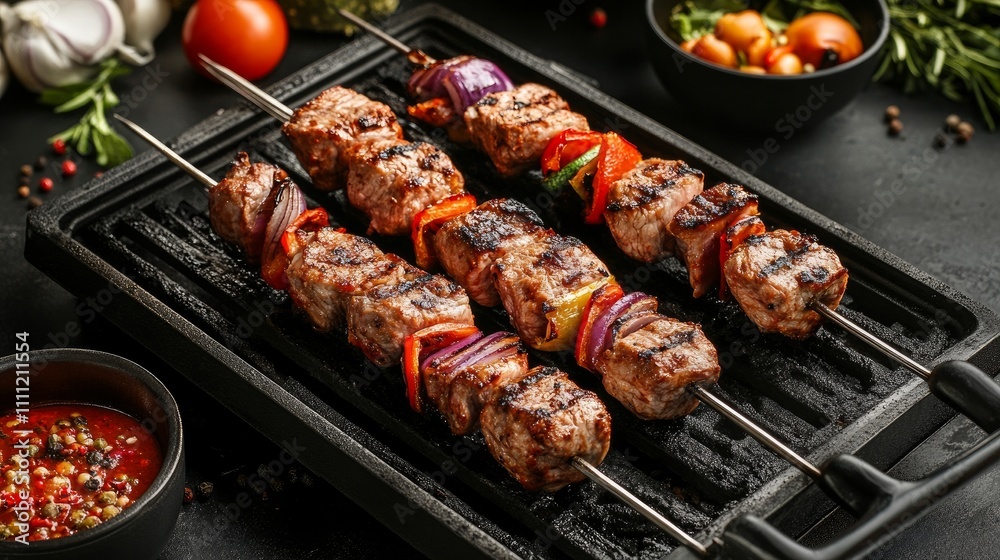 Juicy shashlik skewers grilled to perfection over hot coals.
Juicy shashlik skewers grilled to perfection over hot coals.