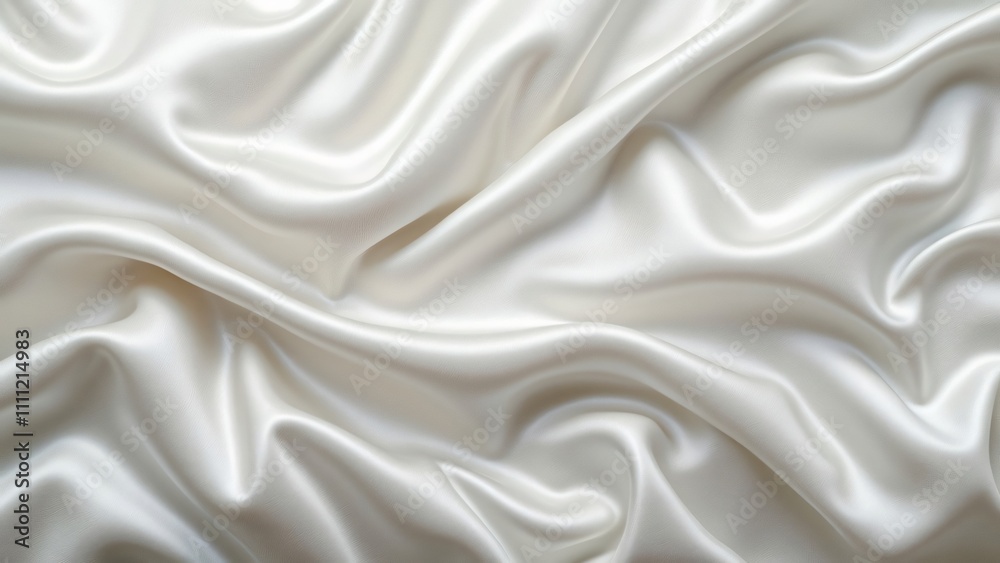 Naklejka premium Luxurious Cream Silk Pillowcase Texture, Soft, Smooth, and Delicate Sheen