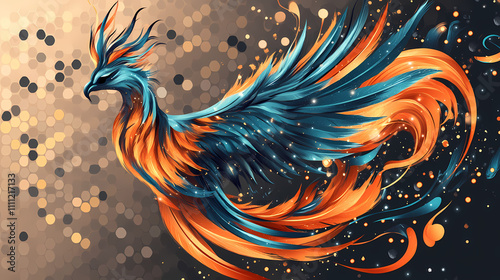 Wallpaper Mural Mystical mythical character phoenix, phoenix bird on a transparent background, phoenix logo, generative ai,. Phoenix. Illustration Torontodigital.ca