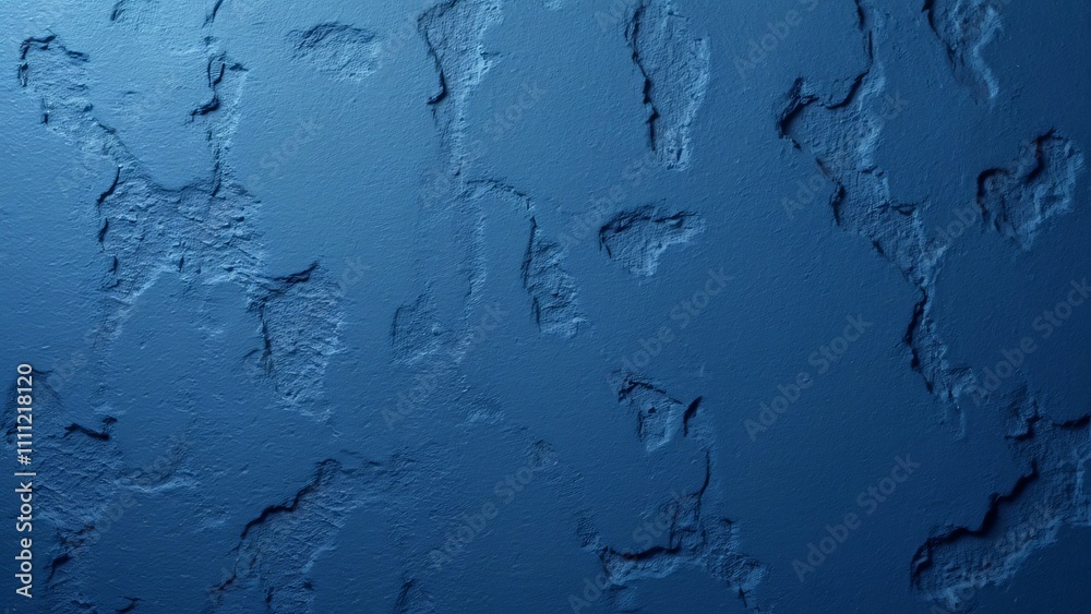 Deep Blue Stucco Wall Texture, Rough, Textured Surface Background Deep Blue Stucco Wall Texture, Rough, Textured Surface Background