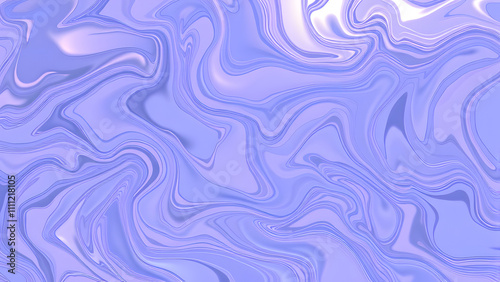  Chrome textures in swirling patterns, reflecting soft blue and purple hues with a glossy finish