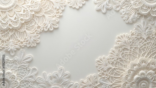 Wallpaper Mural Intricate White Lace Doily Texture Background Torontodigital.ca