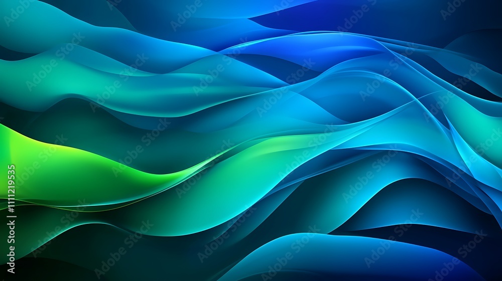 Abstract waves of blue and green create a soothing, dynamic visual effect. Abstract waves of blue and green create a soothing, dynamic visual effect.