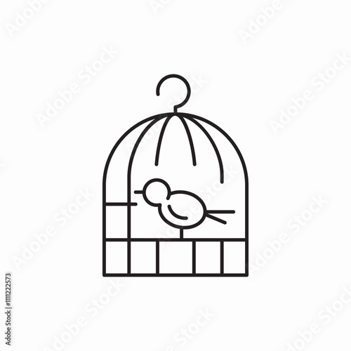 bird cage icon sign vector