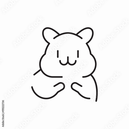 hamster animal icon sign vector