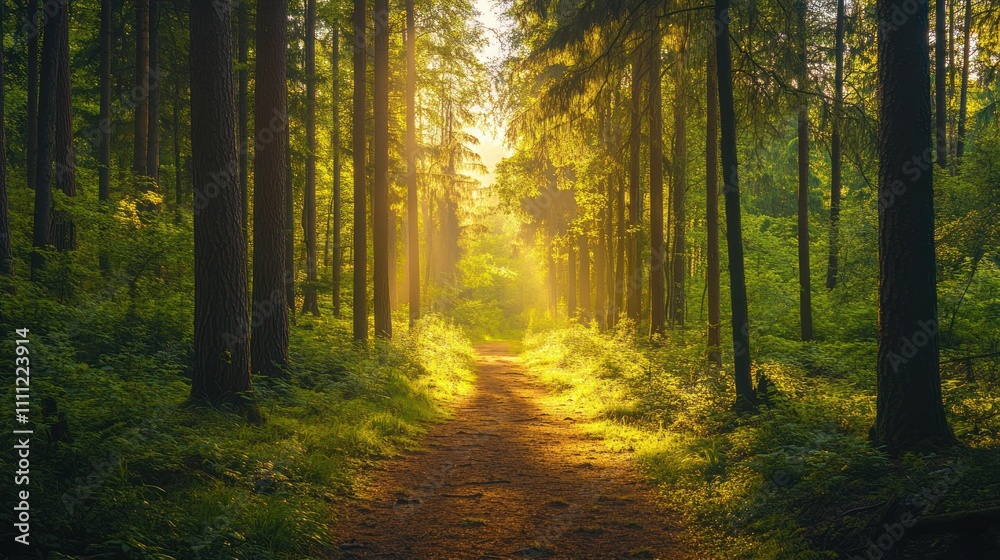 Forest Path at Sunrise Forest Path at Sunrise