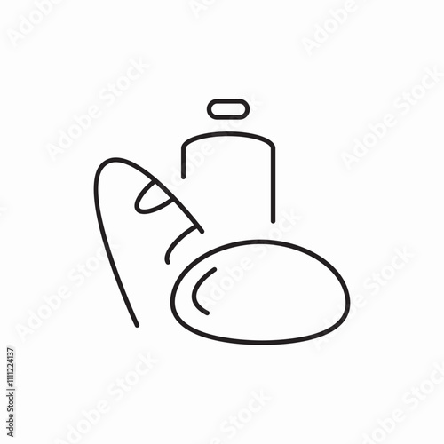 bread and milk bottle icon sign vector