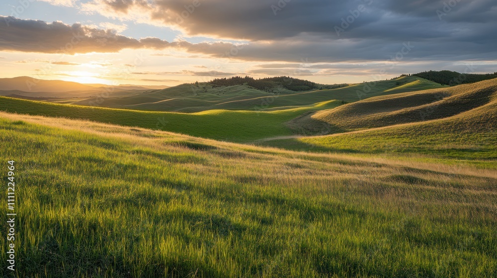 Sunset over Rolling Hills Sunset over Rolling Hills