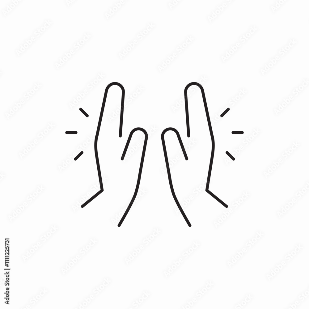 Obraz premium clap hands icon sign vector