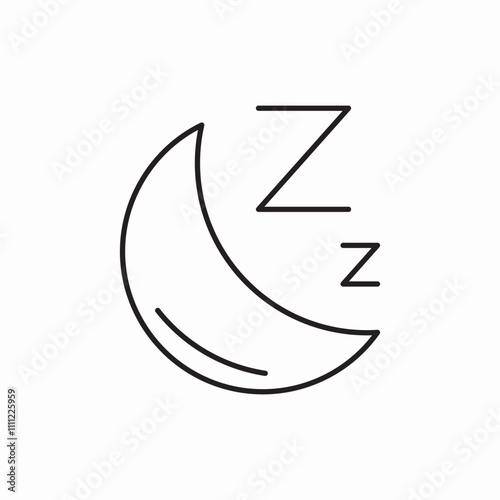 leep time moon icon sign vector