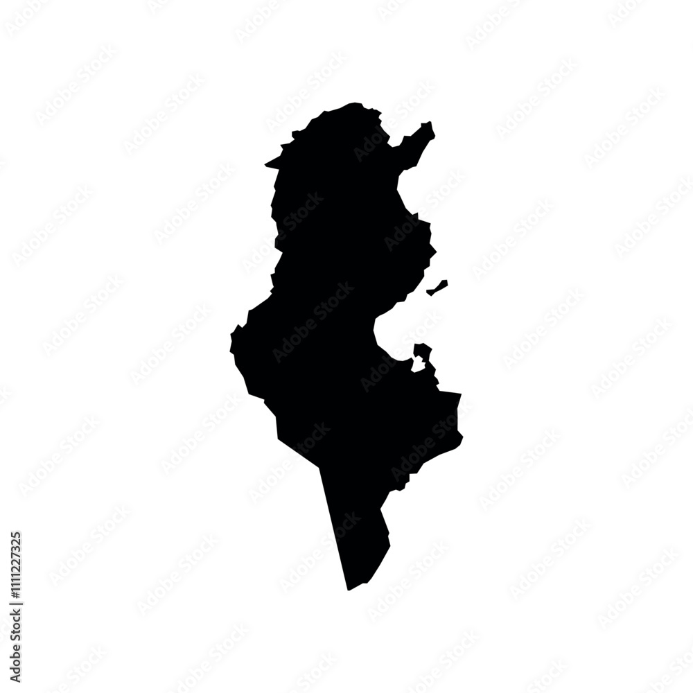 tunisia map isolated on white background. Map of tunisia. Vector illustration North Africa tunisia map isolated on white background. Map of tunisia. Vector illustration North Africa