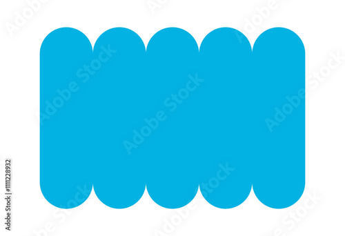 Abstract frame rounded edge freeform